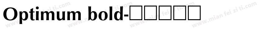 Optimum bold字体转换